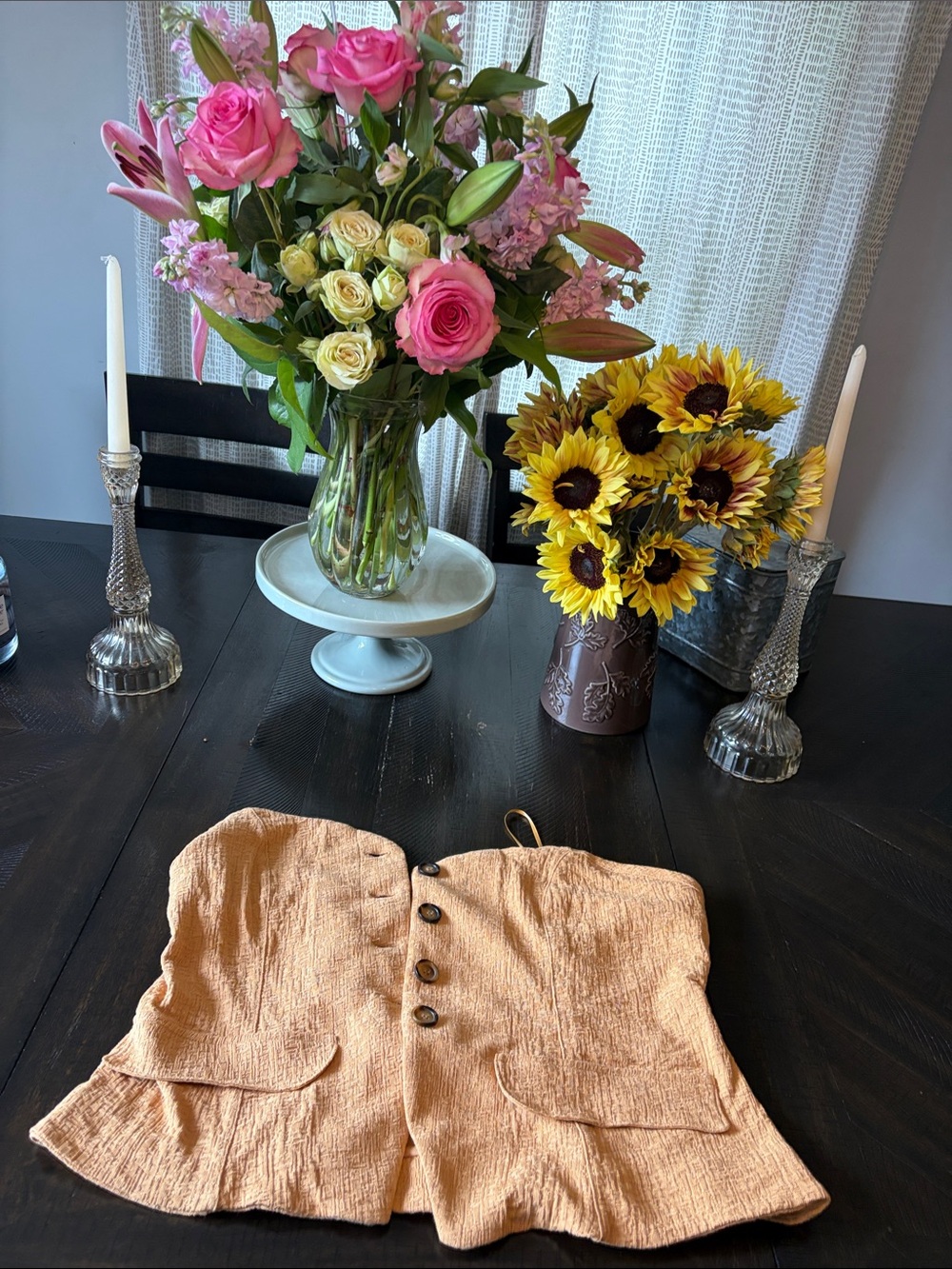 Anthropologie ~ Mustard Strapless Top